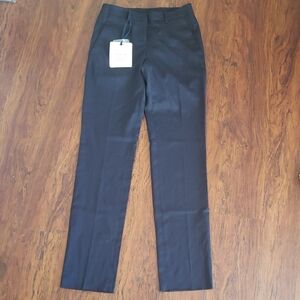 Moncler Womens Navy Blue Dress Pants Size 38 Chic Feminine Preppy Designer